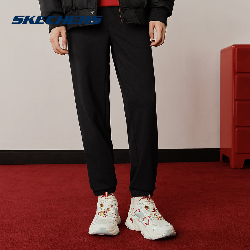 Skechers斯凯奇26春男女束脚裤百搭运动休闲针织长裤 L1