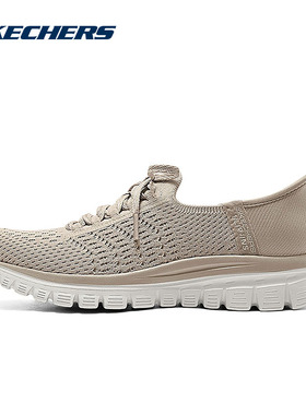 Skechers斯凯奇秋季女鞋一脚蹬网面舒适透气休闲鞋100736/TPE