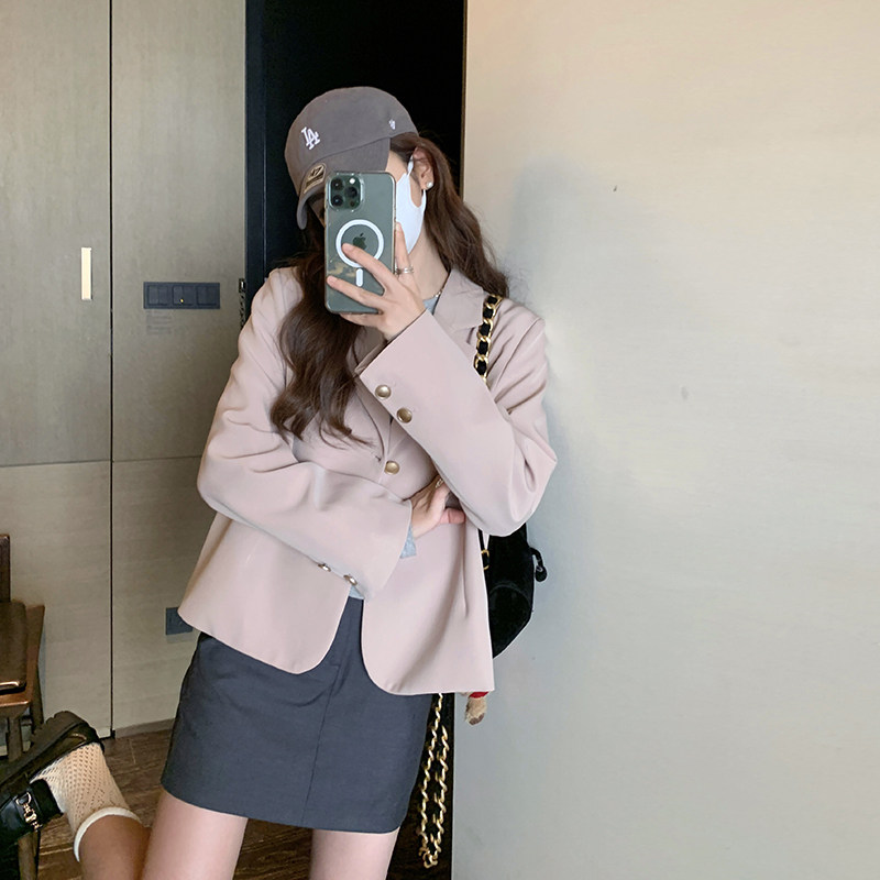 小香风短款粉色西装外套女春秋2025新款小个子高级感爆款甜辣复古,女装西装,2C168