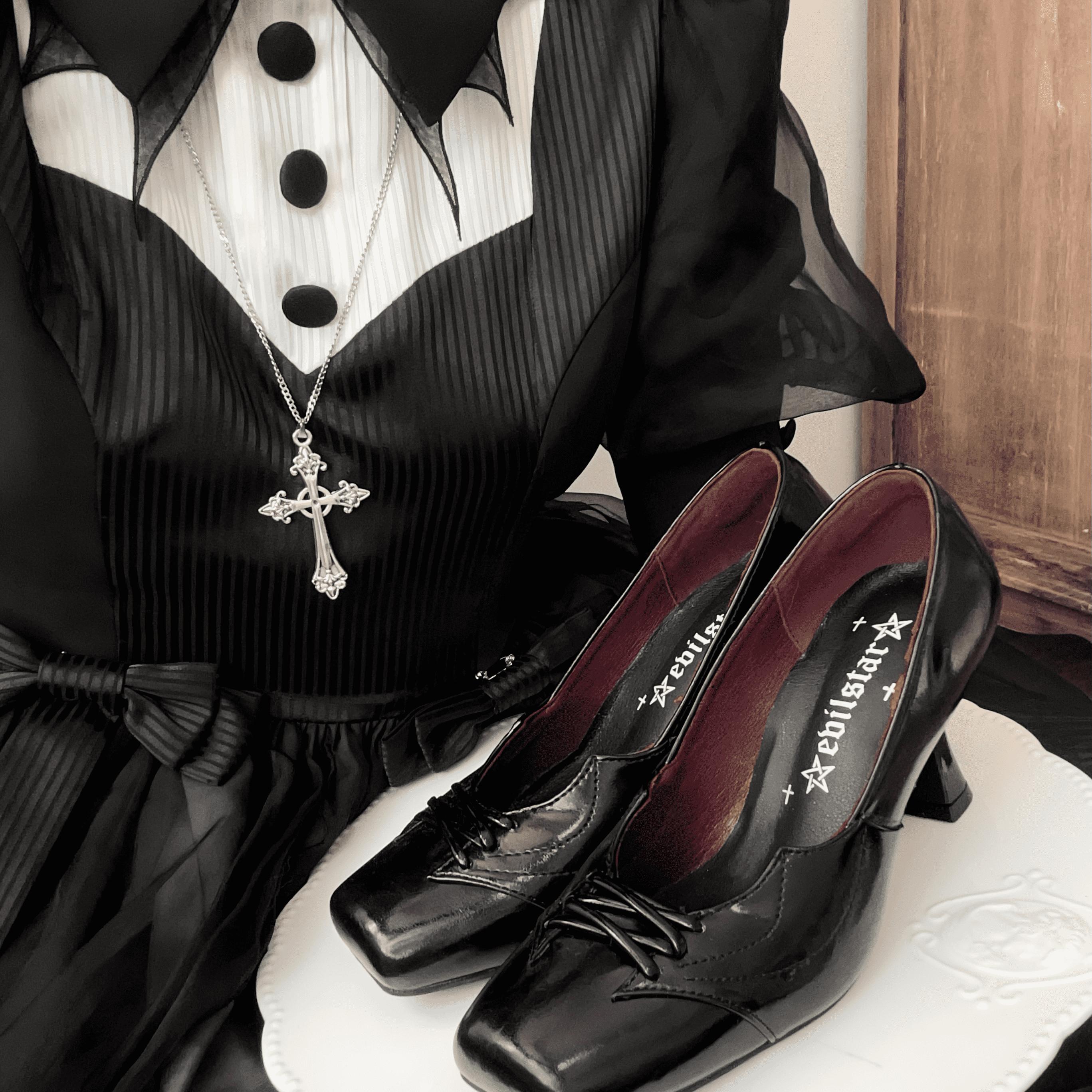 蝙蝠哥特玛丽珍女鞋星恶原创优雅