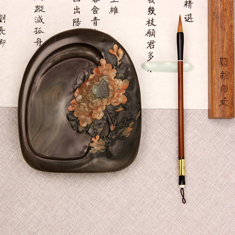 胡开文攀枝花苴却砚牡丹图