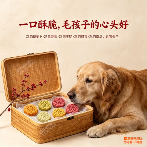 宠物狗狗猫咪中秋冻干月饼礼盒