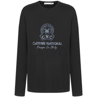 CNC男装奥莱长袖圆领T恤男春夏新款多色透气轻奢正品logoT恤