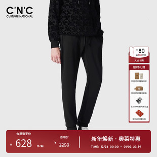 弹力束脚休闲裤 CNC男装 奥莱outlets手工烫钻运动裤