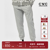 裤 CNC男装 子 织带提花潮流运动裤 套装 奥莱灰色条纹卫裤 秋冬新款