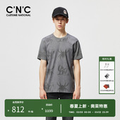 满版 CNC男装 T恤男士 短袖 印花潮流圆领纯棉青年体恤 奥莱春夏新款