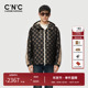 奥莱满版 印花连帽棉服冬季 男士 CNC男装 新款 轻奢加厚保暖棉衣外套