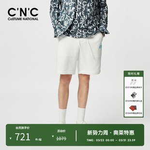 奥莱新款 抽绳休闲五分裤 男士 夏季 撞色织带LOGO刺绣短裤 CNC男装