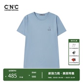 凉感透气轻奢圆领短袖 奥莱印花LOGO春夏新品 CNC男装 T恤男 多色