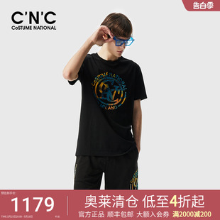 时尚 潮流圆领短袖 奥莱LOGO印花春夏新品 CNC男装 T恤男