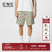 奥莱字母满印休闲短裤 男款 夏季 CNC男装 潮流轻奢宽松运动中裤