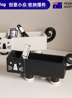 Lunabay澳大利亚创意小众卡通高级感侘寂猫收纳摆件家居饰品 LB34