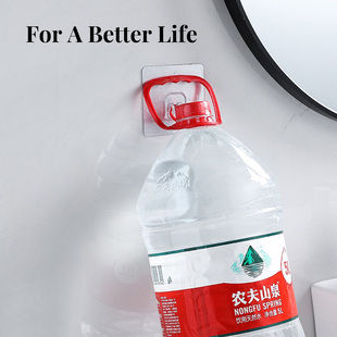 畹栖家居.免打孔无痕挂钩子母扣墙壁透明粘胶挂勾 | 椭暮