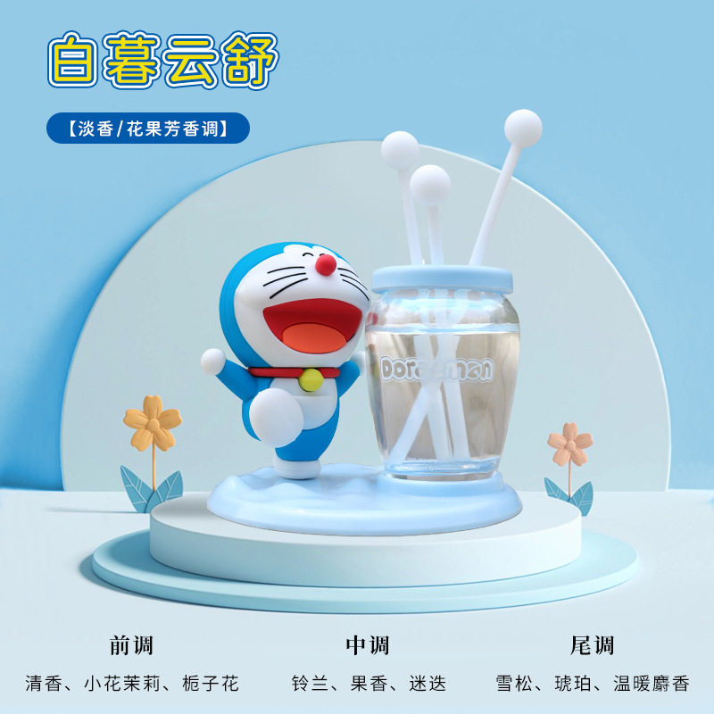 哆啦A梦香薰房间汽车香水摆件