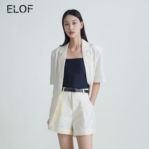 ELOF垂感短袖西装外套通勤