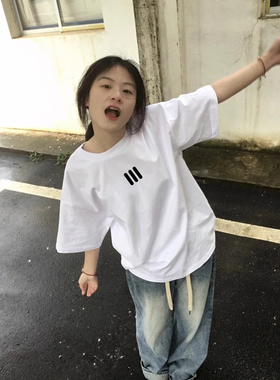 ELOF01211# 官图 21支纯棉210克（100%棉）美式潮牌小个子短袖t恤