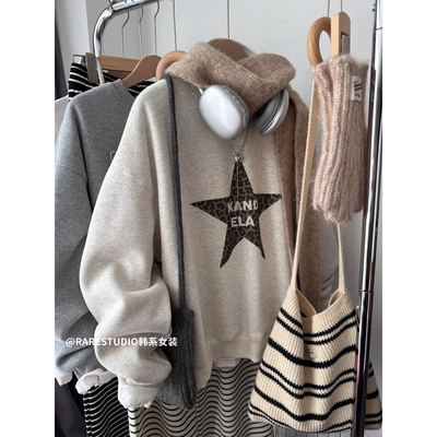 ELOF5420# 官图 实价 华棉复合-薄款310g加绒400g 圆领卫衣女秋冬