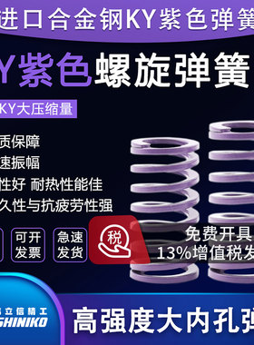 伟立信深紫色KY大压缩量中荷重模具弹簧矩形弹簧模具螺旋压缩扁簧
