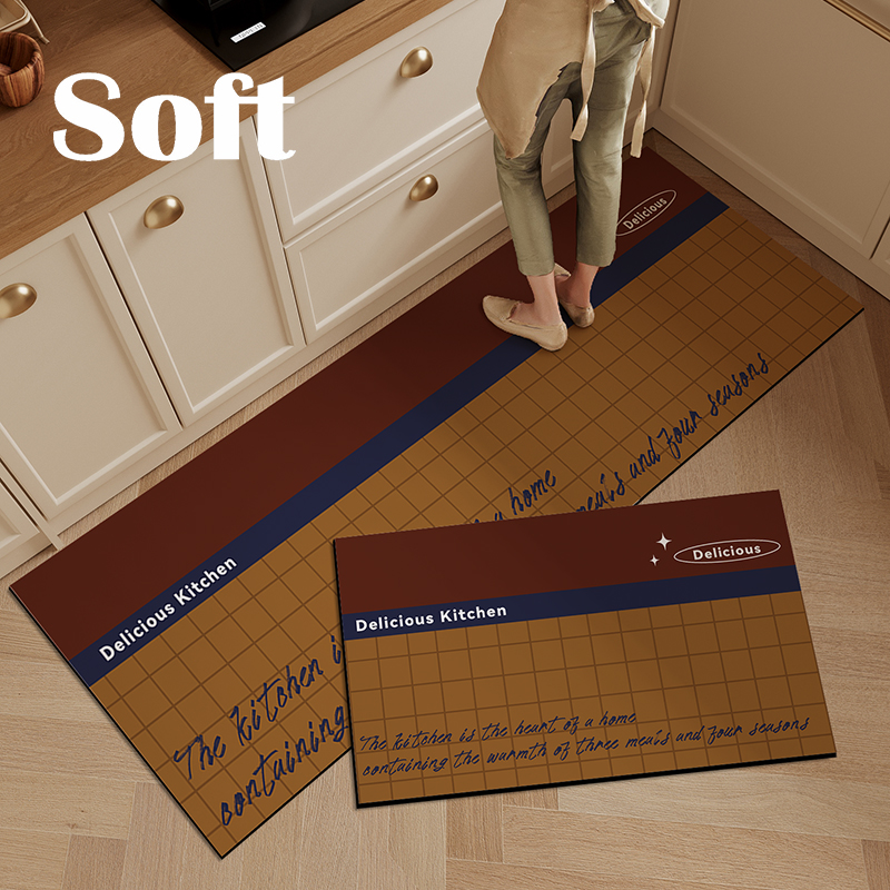 撞色包豪斯厨房地垫防滑吸油污吸水进门垫水池垫餐厅懒人防摔脚垫