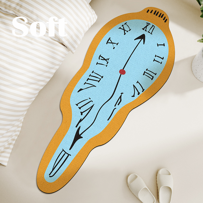 流动钟表复古高级卧室地毯茶地垫几家用衣帽间镜前毯防滑床边毯