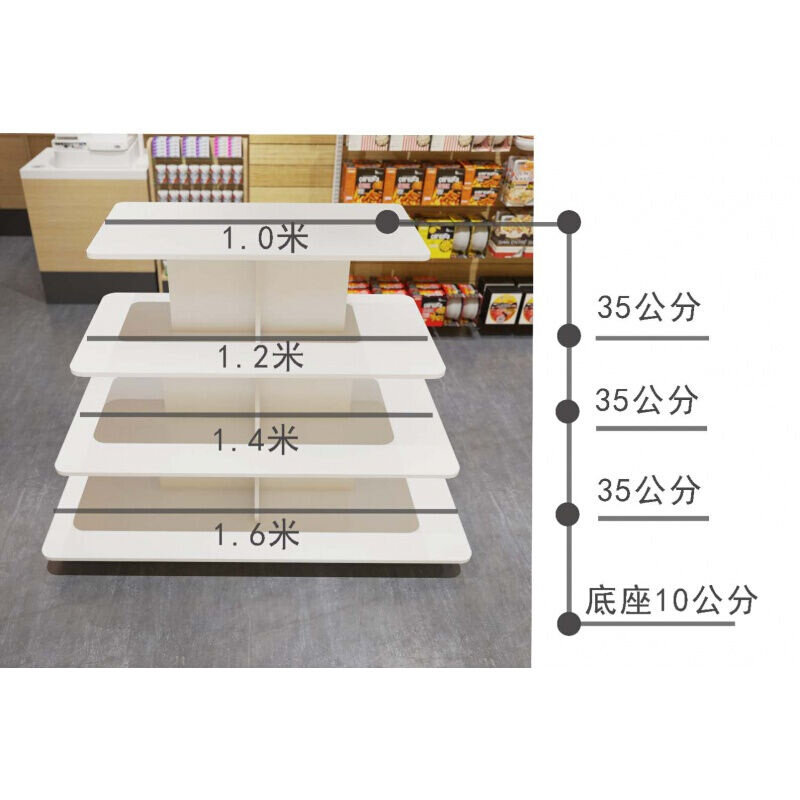 极速寒婵圆形中岛柜展示台化妆品鞋店产品展柜展架超市货架母婴展
