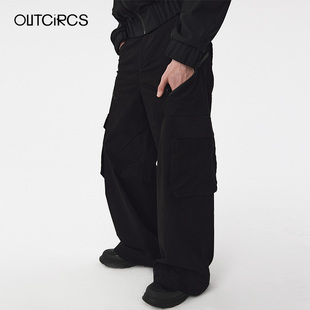 OUTCiRCS 男款重工多功能工装裤春秋款男士休闲宽松舒适长裤