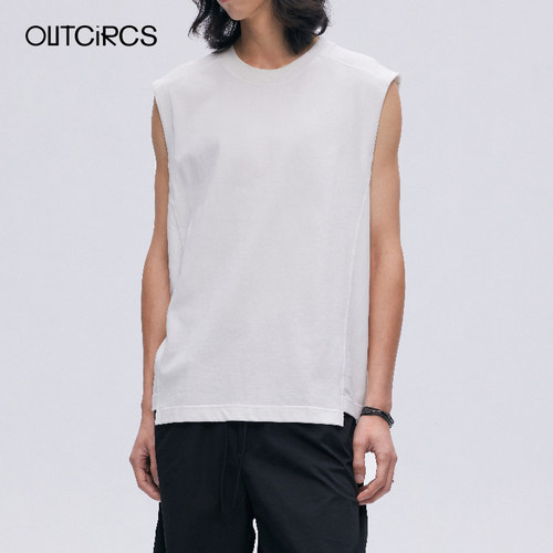 OUTCIRCS背心短袖t恤无袖男夏季