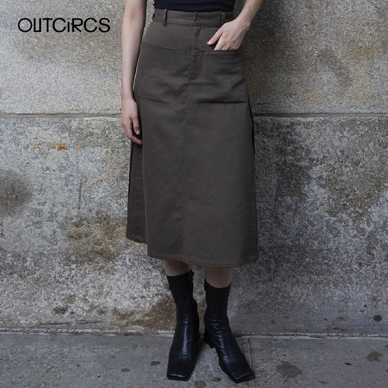 OUTCiRCS中长款A字简约半身裙