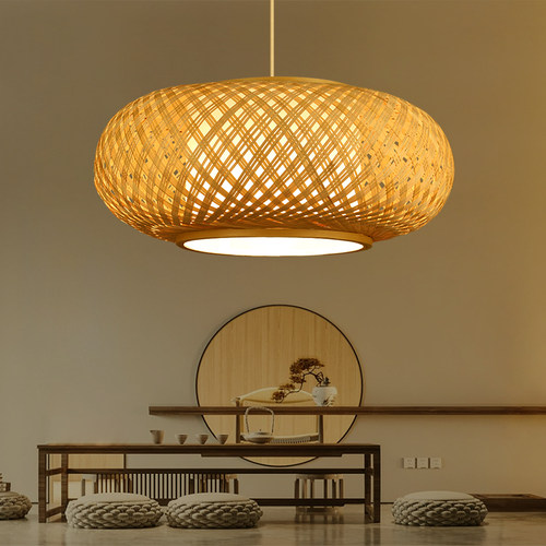 竹艺吊灯竹编编织灯具