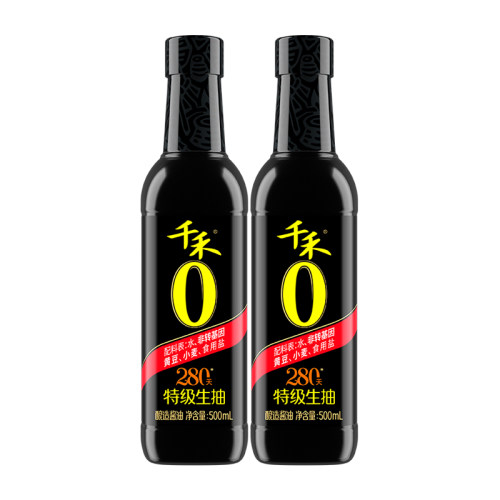 千禾无碘无糖生抽酱油酿造调味品