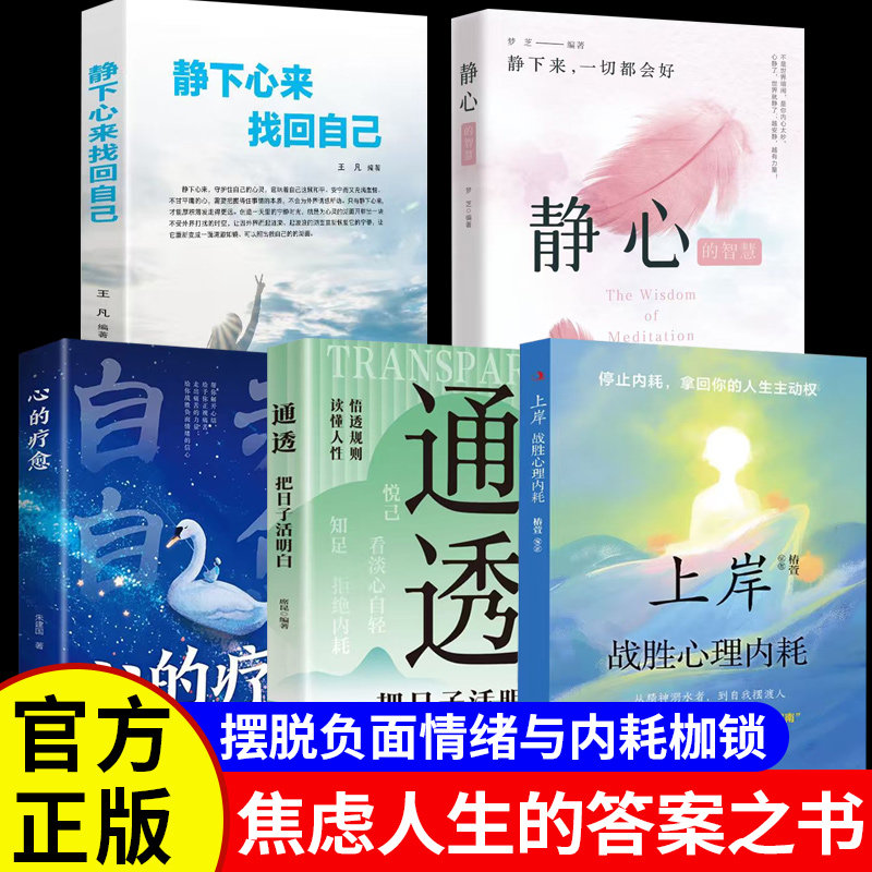 上岸战胜心理内耗正版书籍通透把日子过明白自渡自愈心的疗愈把生活过成你想要的样子静心拒绝提前焦虑做自己的心理医生畅销排行榜