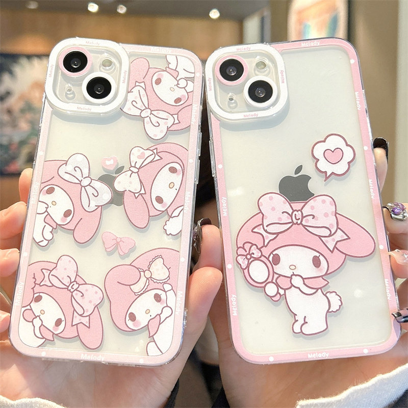 可爱卡通美乐蒂适用iphone15手机壳苹果14promax新款13mini少女心12全包11闺蜜17透明软壳16防摔8plus小众7/6
