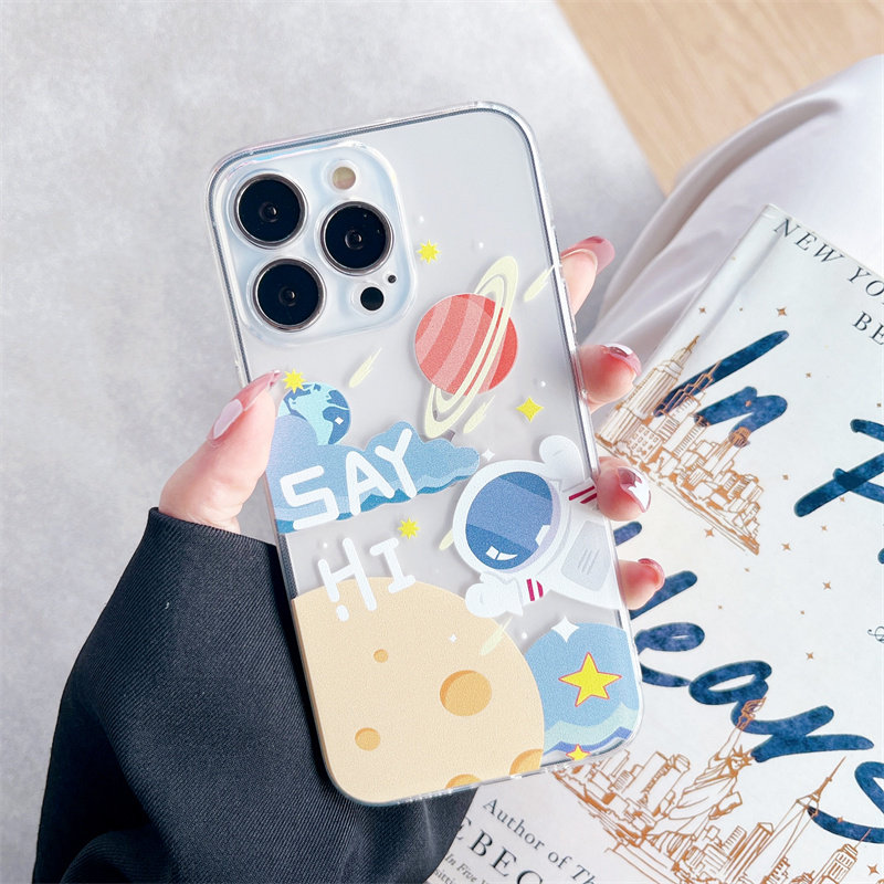 星球硅胶苹果手机壳可爱