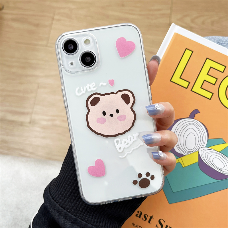 可爱小熊硅胶苹果手机壳
