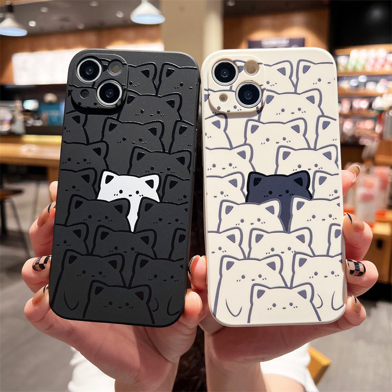 苹果硅胶可爱猫咪手机壳