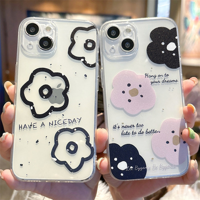 简约艺术花朵小众手机壳