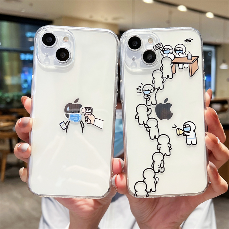 火柴人硅胶苹果手机壳