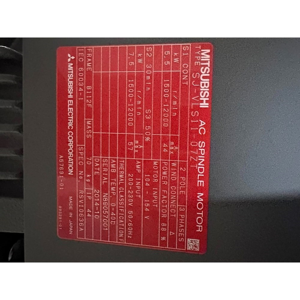 三菱主轴电机SJ-VLS11-07ZT未使用原装进口 议价