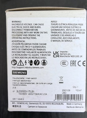 原装隔离开关3LD2003-1TL511P 议价