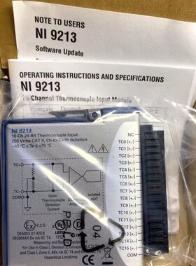 NI 9213热电偶输入模块16通道采集780493-01原 议价