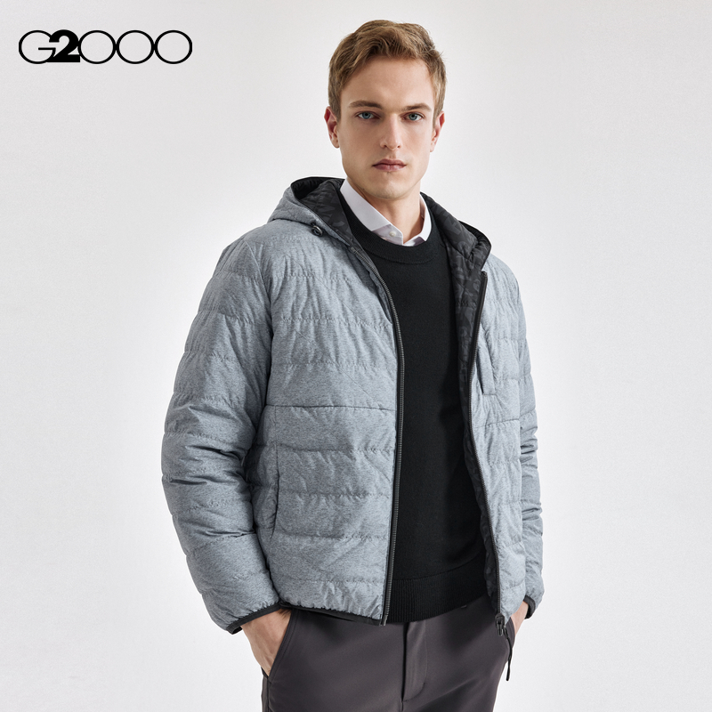 G2000保暖连帽两面穿羽绒服