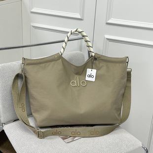 alo跨境新款瑜伽包时尚通勤单肩韩版手提包斜挎包托特包揉纹女包