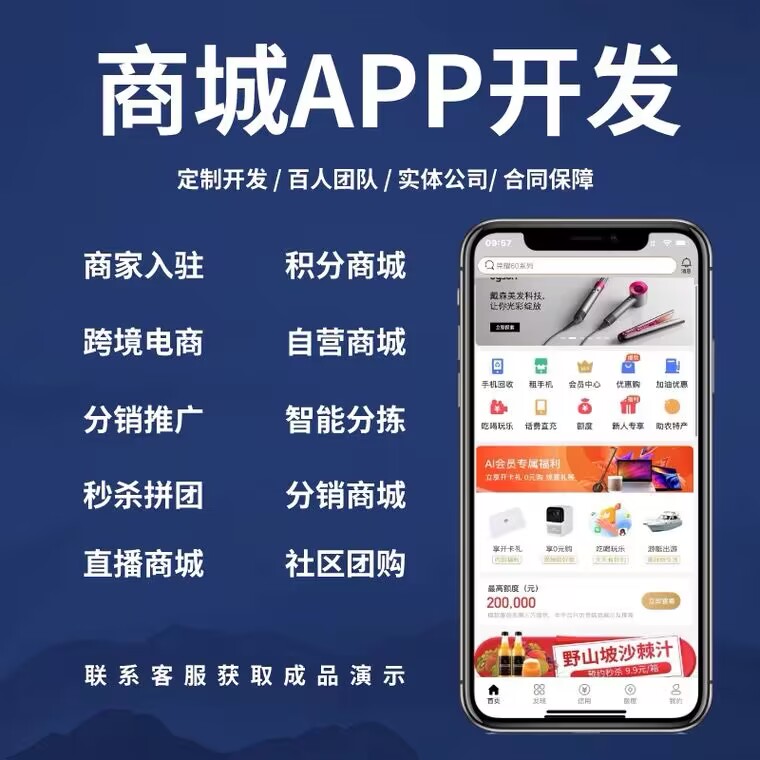 商城软件定制开发APP开发小程序软件开发商城系统搭建源码定制
