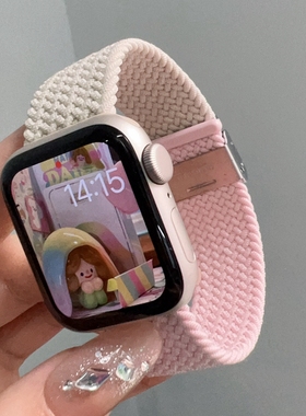 IWUJIAO 适用苹果手表表带apple iwatch s11 10 9 8 7 5 4 6 se 38mm 44mm 41mm 40 45mm编织尼龙 ultra 49mm