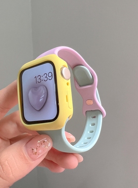 IWUJIAO适用苹果手表带运动女apple iwatch s11 10 9 8 7 5 4 3 2 1 6 se 38 42mm 44mm 41mm 40 45mm硅胶49