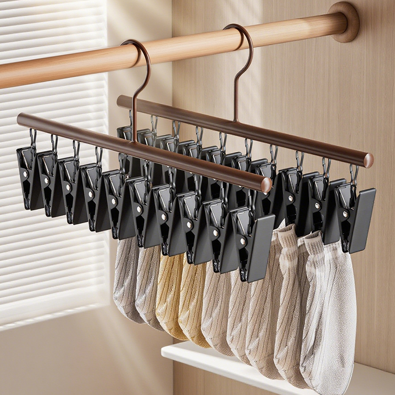 多夹子袜子晾衣架防风不留痕