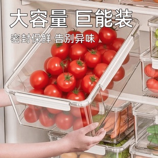 日本大容量冰箱收纳盒食品级整理盒保鲜盒食物储物冷冻室专用神器