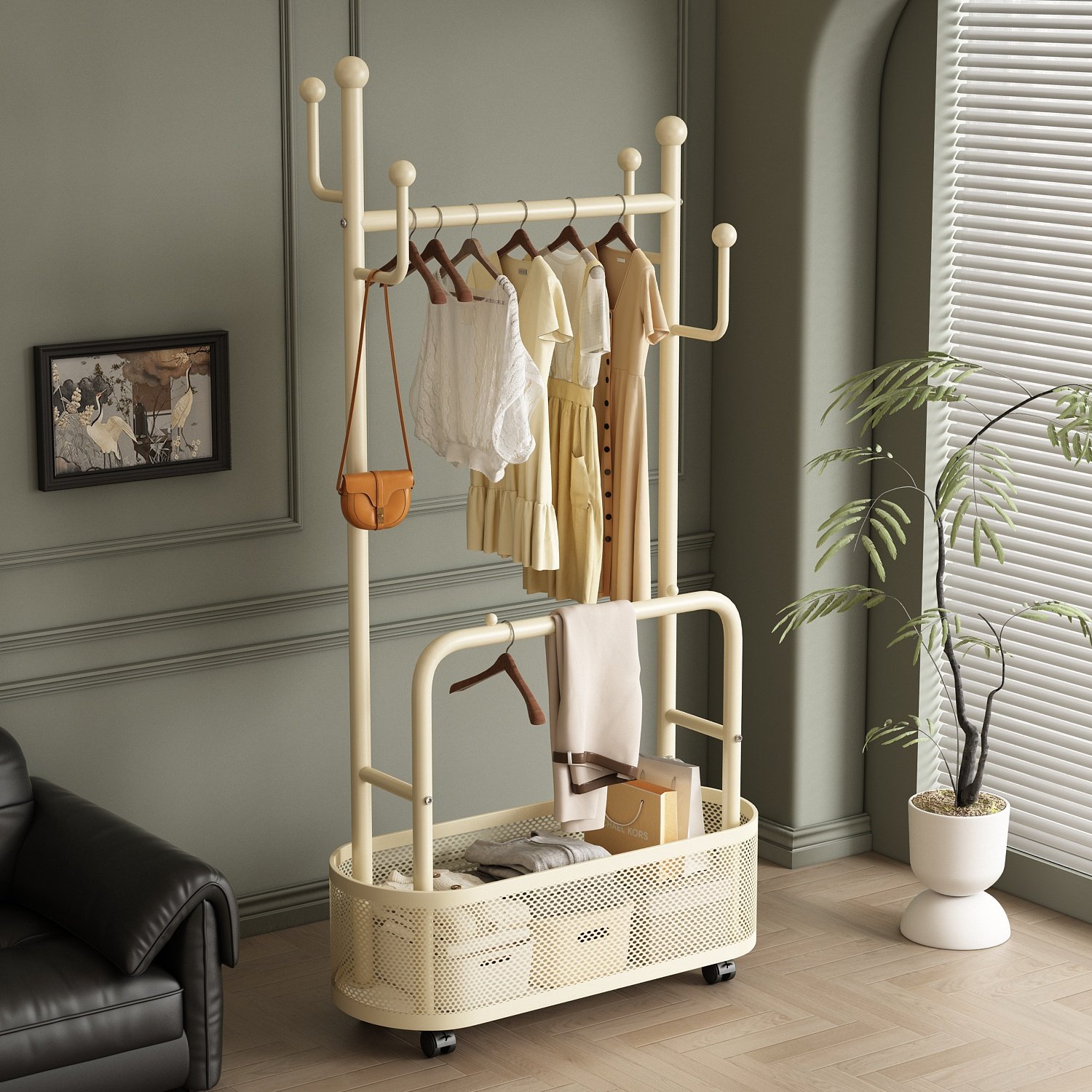 2025新款加粗可移动衣帽架