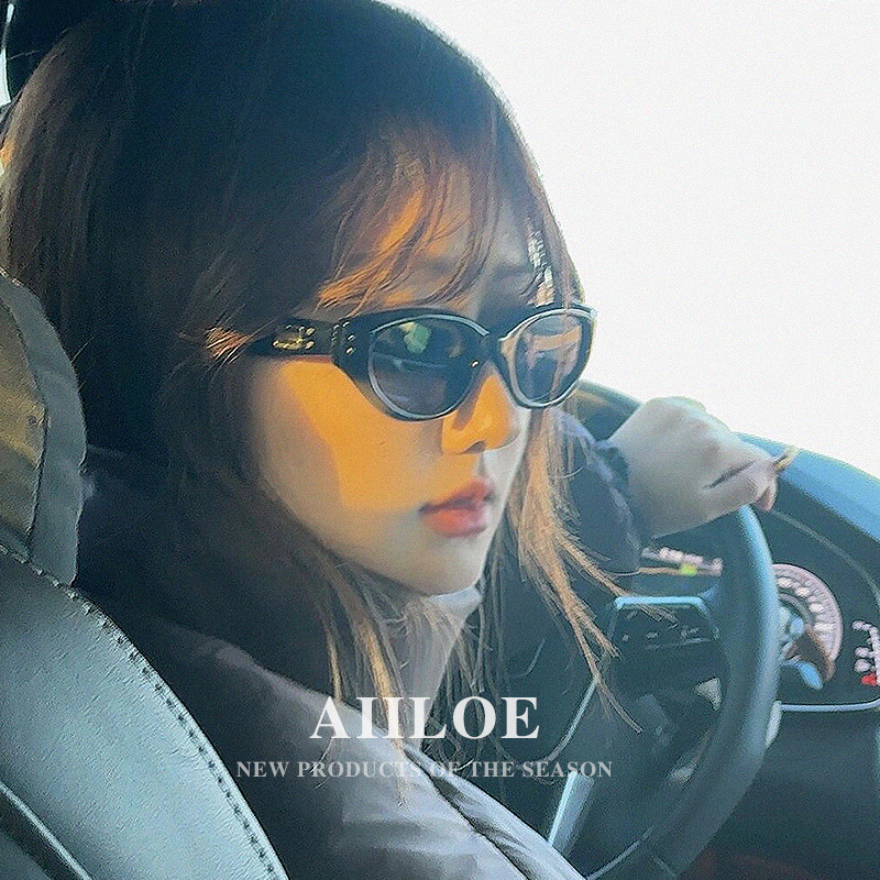 AIILOE雪地猫眼墨镜防紫外线女