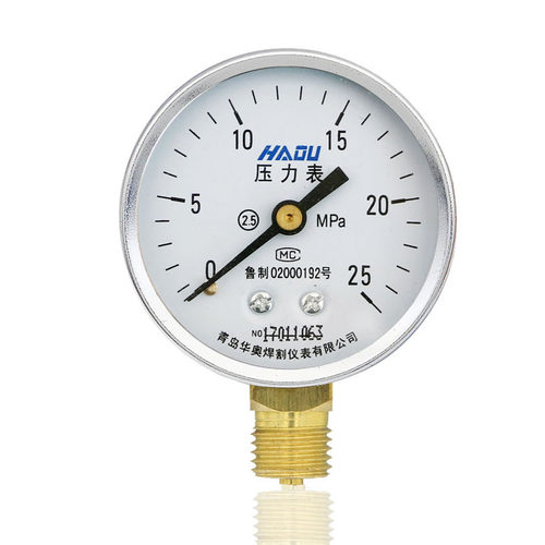 普通自来水地暖打压油压气压4分0/0.6/1.6/2.5mpa家用水压力表